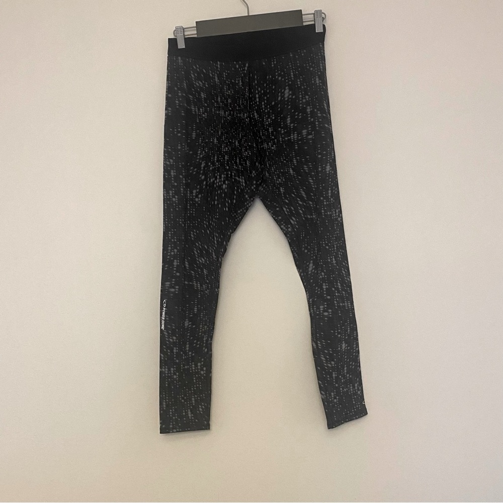 Champion Women’s Duo Dry Power Core Black & Grey Lined Tights, Size Large